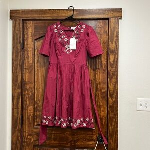 NWT Ivy City Co. small maroon dress.